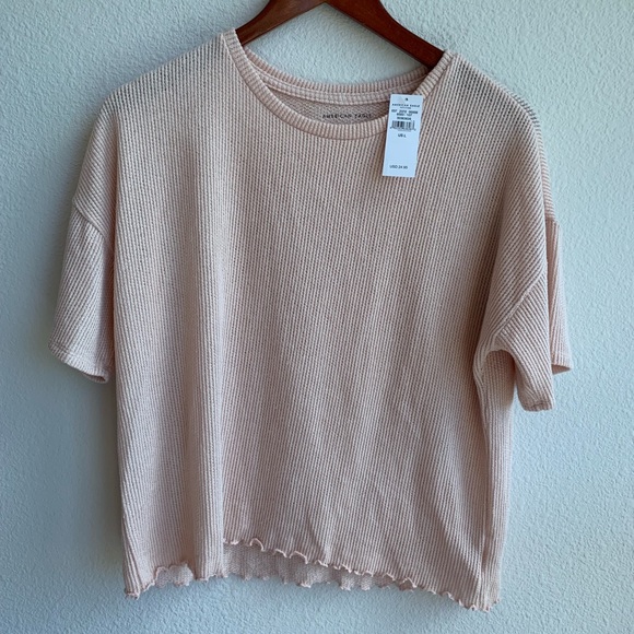 American Eagle Outfitters Tops - NWT American Eagle Pink Knit Top | L